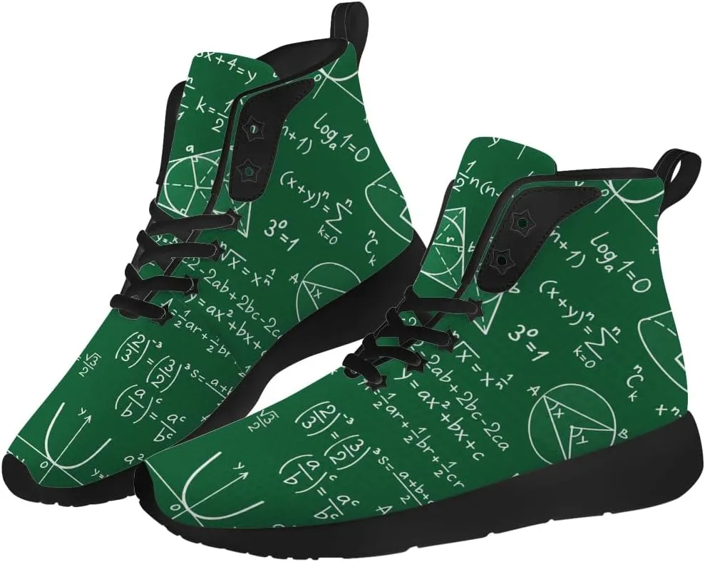 Math Shoes for Men Women Teacher High Top Sneakers Walking Shoes Gifts for Mom Dad