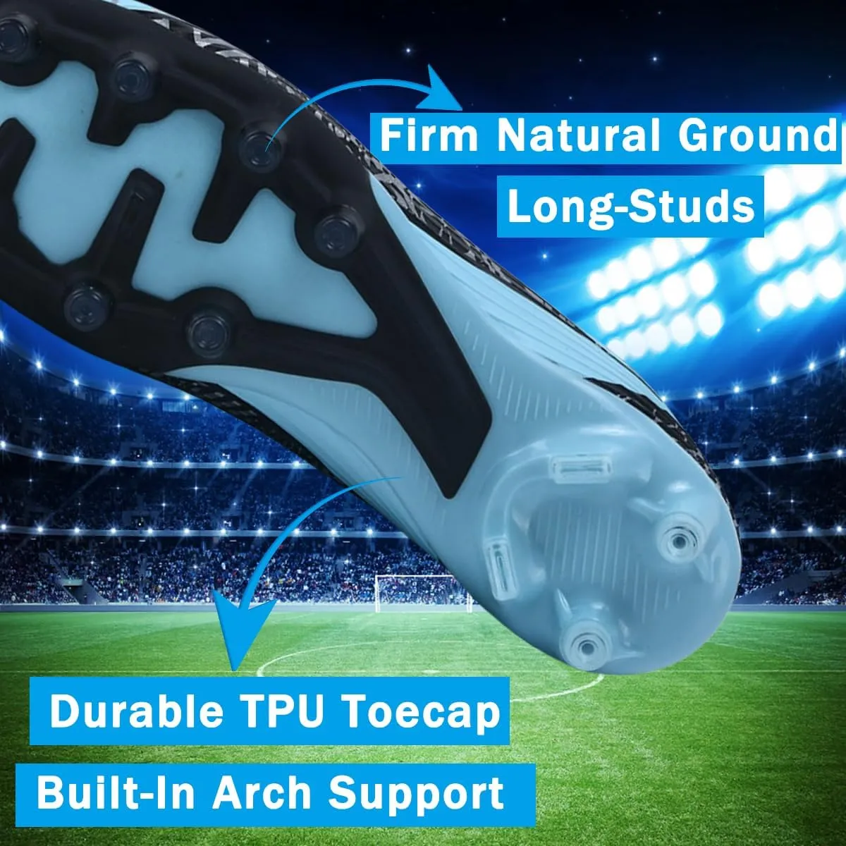 Mens Football Cleats Soccer Shoes: Turf Grip Design for Daily Training Game Day for Mens Womens