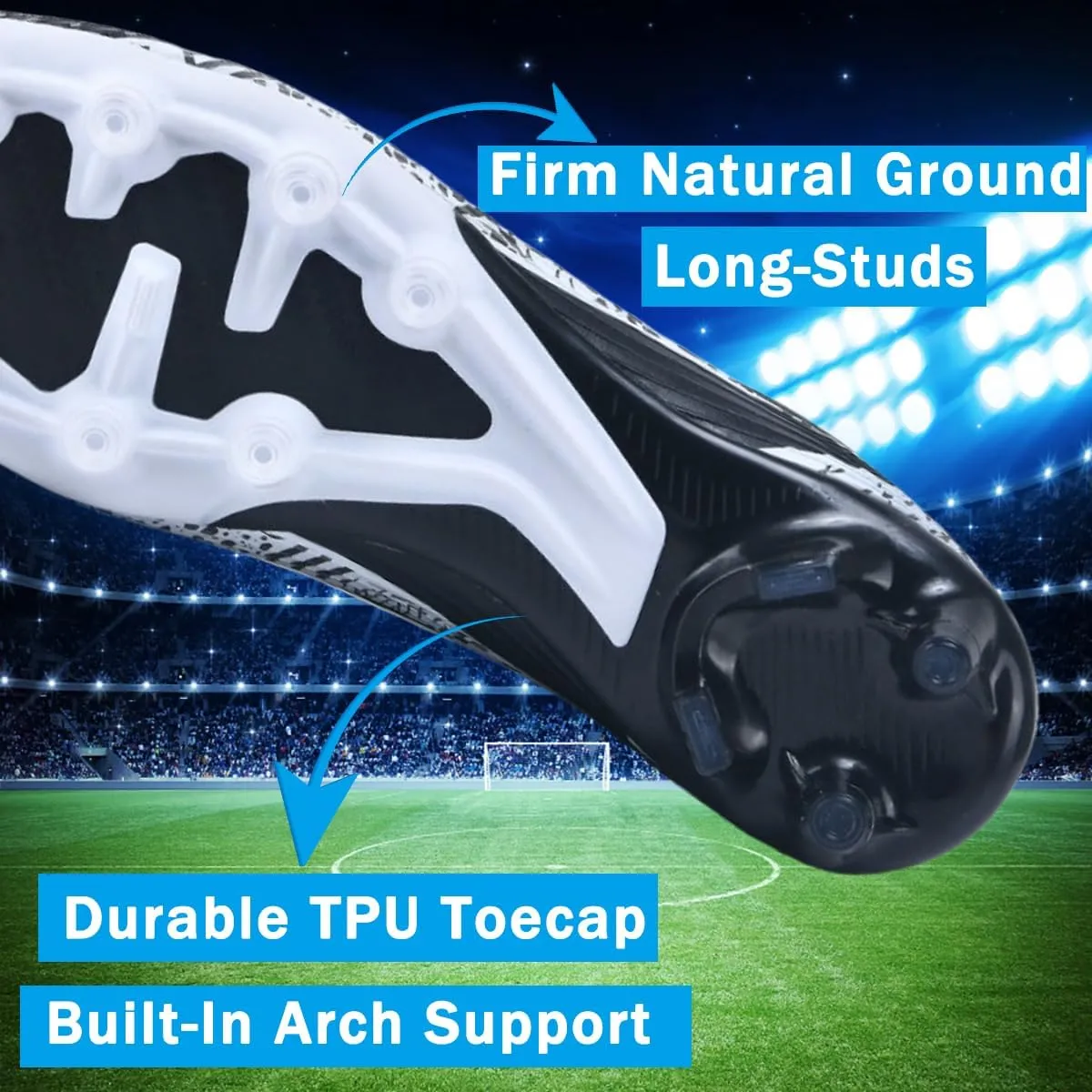 Mens Football Cleats Soccer Shoes: Turf Grip Design for Daily Training Game Day for Mens Womens