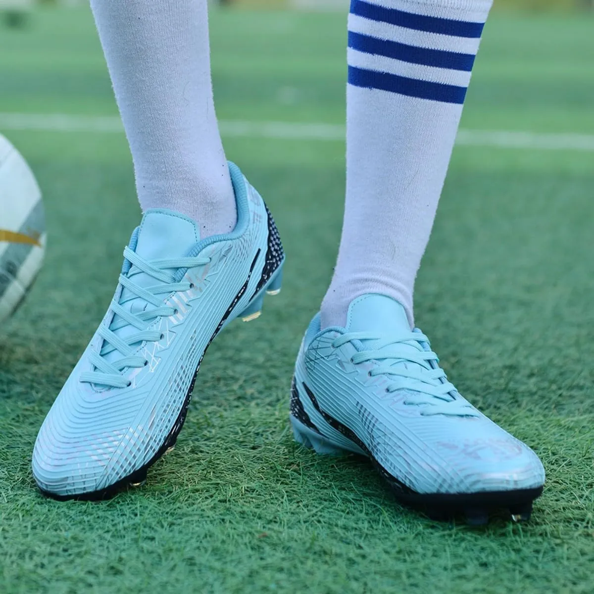 Mens Football Cleats Soccer Shoes: Turf Grip Design for Daily Training Game Day for Mens Womens