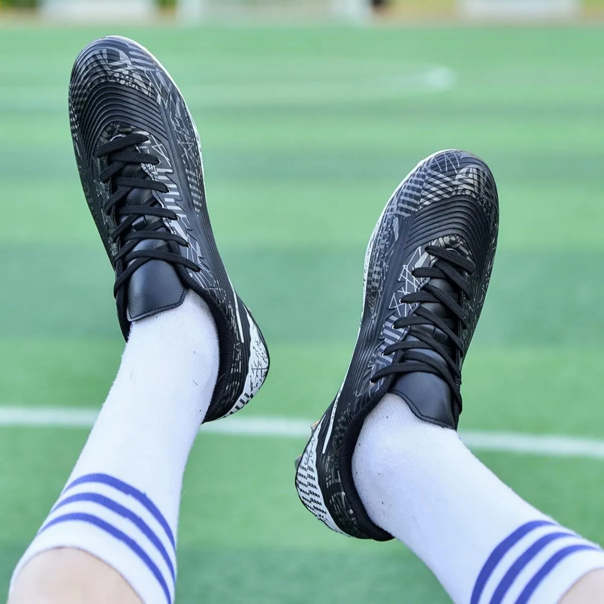Mens Football Cleats Soccer Shoes: Turf Grip Design for Daily Training Game Day for Mens Womens