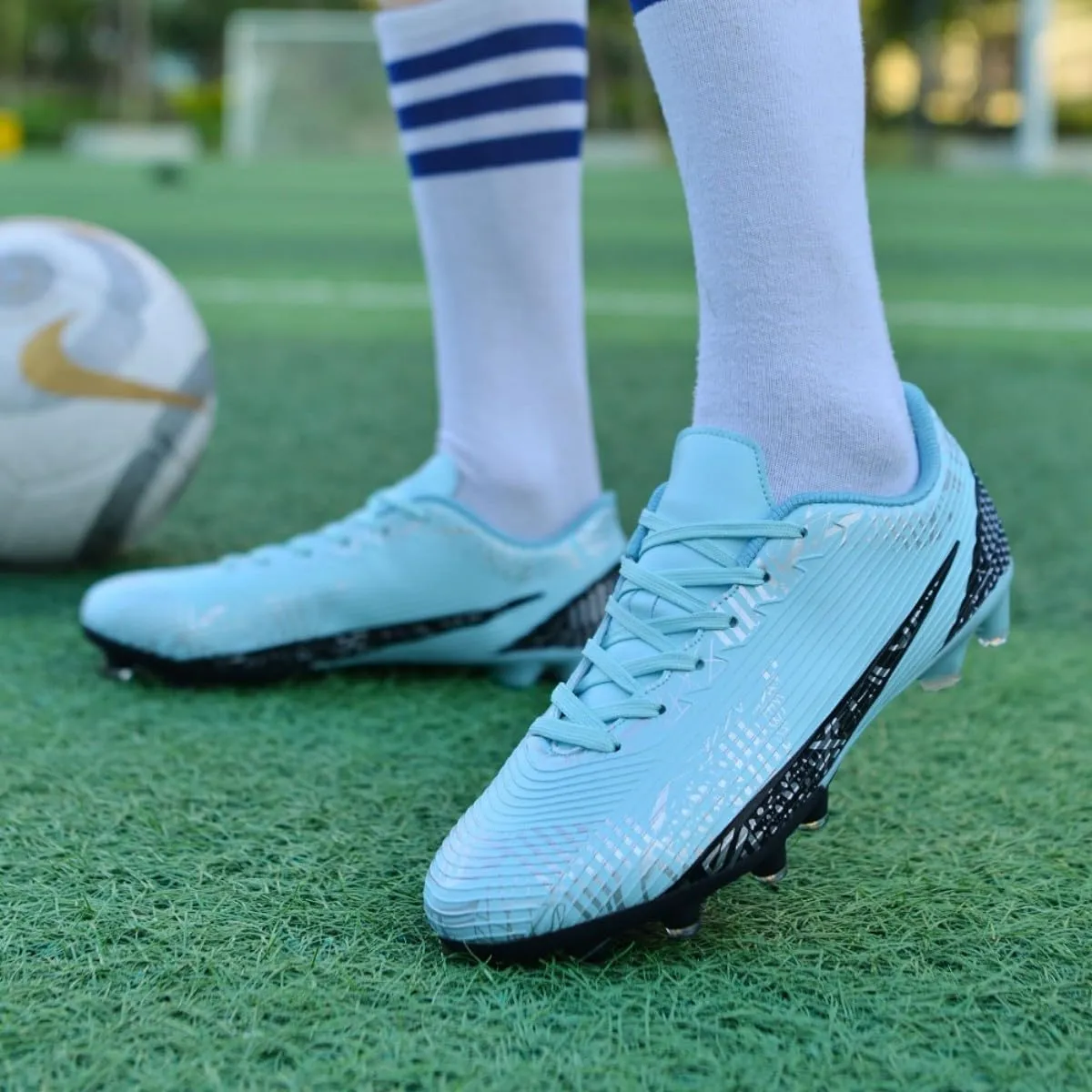 Mens Football Cleats Soccer Shoes: Turf Grip Design for Daily Training Game Day for Mens Womens