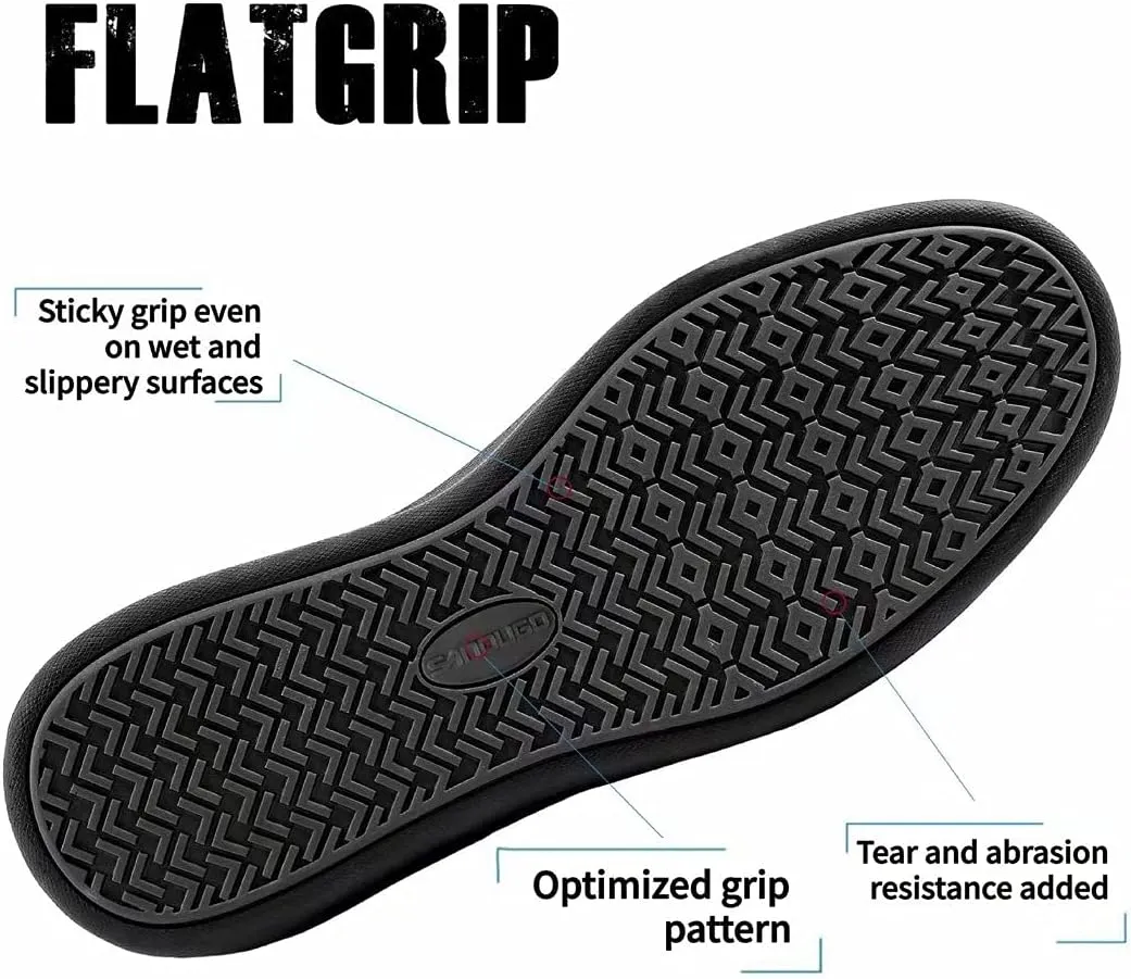 Mens MTB Mountain Bike Cycling Shoes for Flat Pedals,Suitable for Free Riding Mountain Biking D/H Enduro Cross Trail Commuter BMX,Black