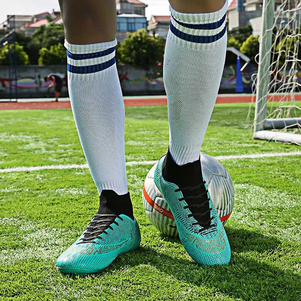 Mens Soccer Cleats Football Boots High-Top Outdoor/Indoor Training Athletic Sneaker