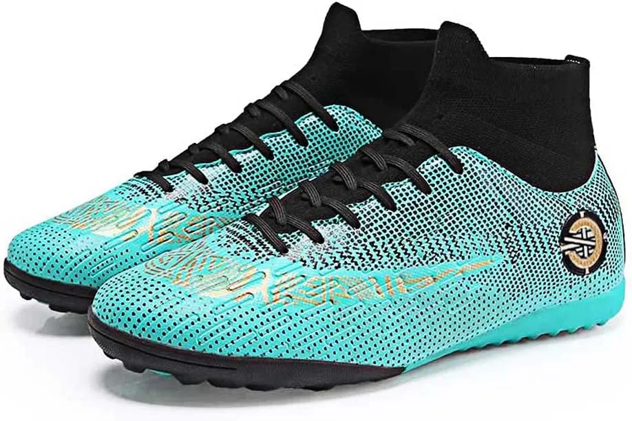Mens Soccer Cleats Football Boots High-Top Outdoor/Indoor Training Athletic Sneaker