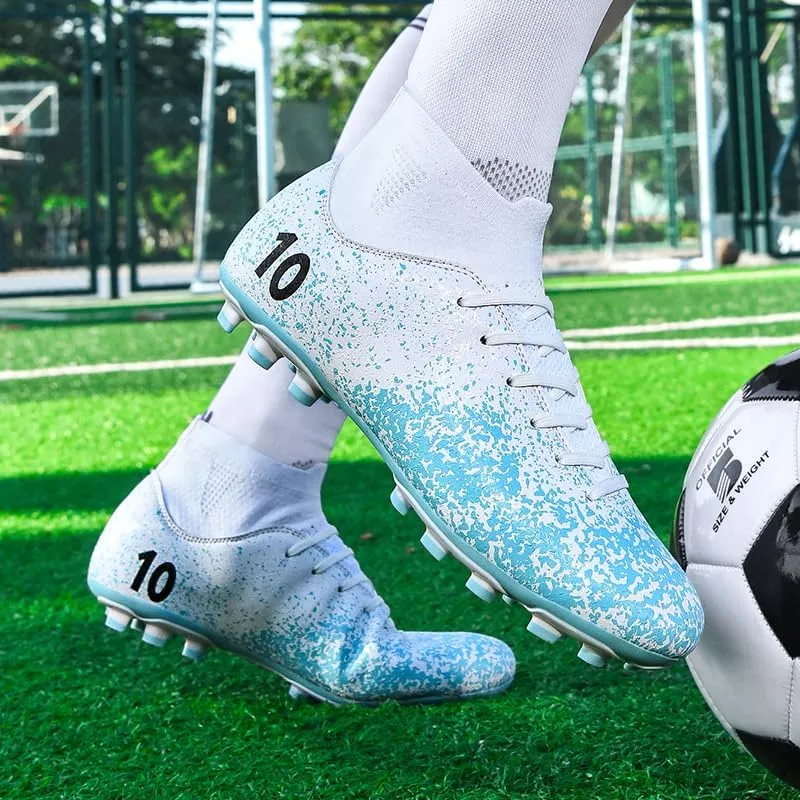 Men's Soccer Cleats Professional Football Boots High-Top Comfortable Breathable Outdoor Indoor Athletic Futsal Training Sneaker