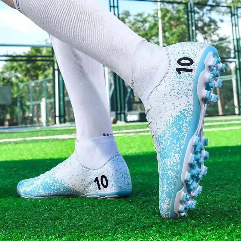 Men's Soccer Cleats Professional Football Boots High-Top Comfortable Breathable Outdoor Indoor Athletic Futsal Training Sneaker