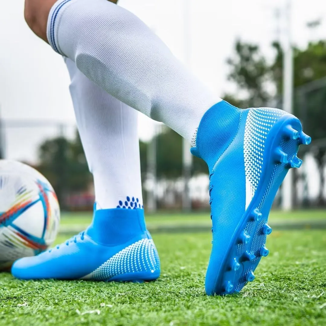 Men’s Soccer Shoes Cleats Professional High Top Breathable Training Sneakers