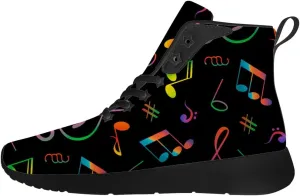 Music Shoes for Women Men Music Note High Top Sneakers High Top Shoes Gifts for Men Women