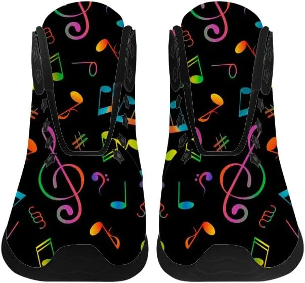 Music Shoes for Women Men Music Note High Top Sneakers High Top Shoes Gifts for Men Women