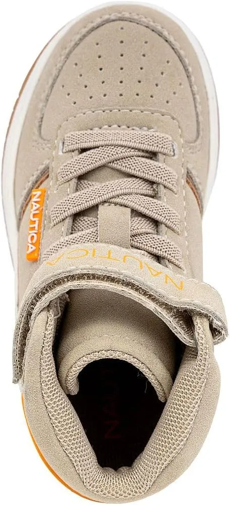 Nautica Kids High Top Basketball Sneakers – Toddler/Little Kid Fashion Boots, Comfortable Athletic Walking Shoes for Boys and Girls
