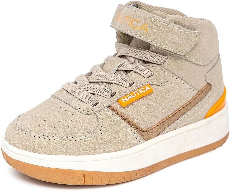 Nautica Kids High Top Basketball Sneakers – Toddler/Little Kid Fashion Boots, Comfortable Athletic Walking Shoes for Boys and Girls
