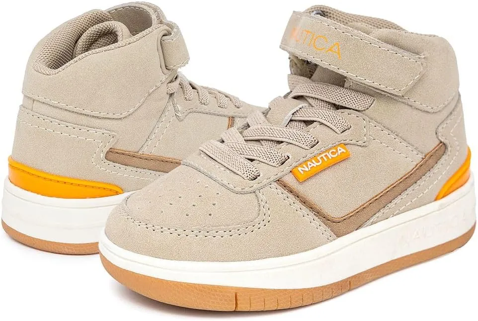 Nautica Kids High Top Basketball Sneakers – Toddler/Little Kid Fashion Boots, Comfortable Athletic Walking Shoes for Boys and Girls