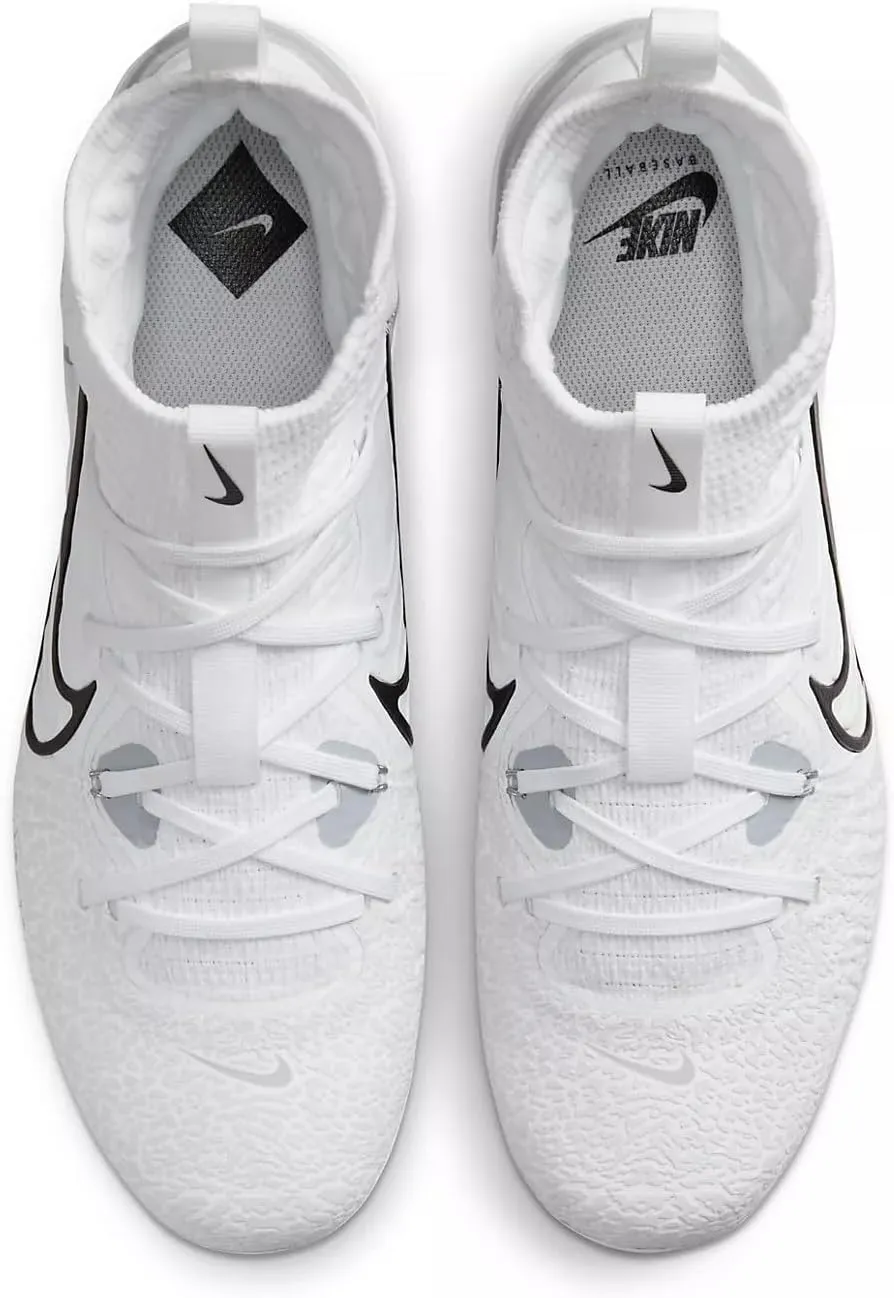 Nike Alpha Huarache NXT DJ6517-010 Black/Dark Smoke Grey/Light Smoke Grey/White Men's Metal Baseball Cleats 10.5 US