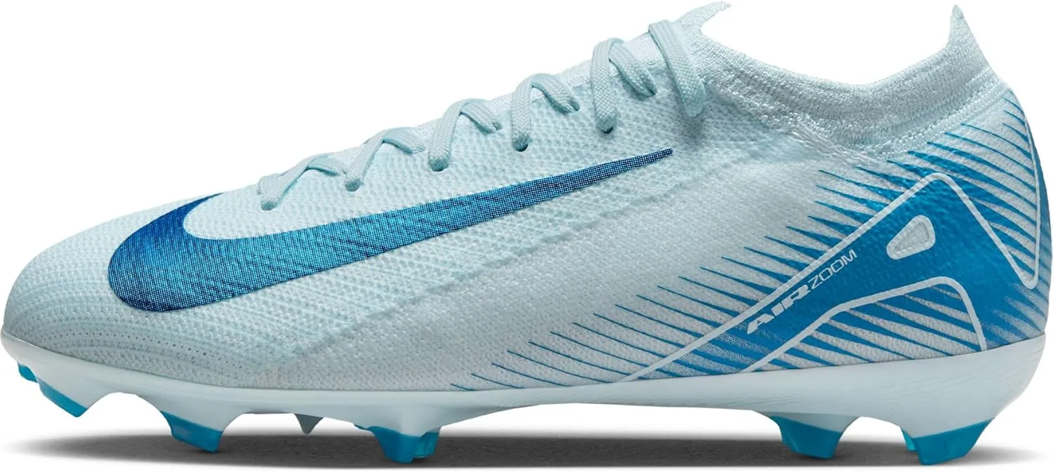 Nike Jr. Mercurial Vapor 16 Pro Little/Big Kids' FG Low-Top Soccer Cleats (HF5448-400, Glacier Blue/Blue Orbit) Size 3