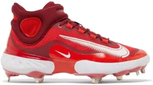 Nike Men's Alpha Huarache Elite 4 Mid Baseball Cleats 'University Red White' (DJ6520-616) - Size 10.5
