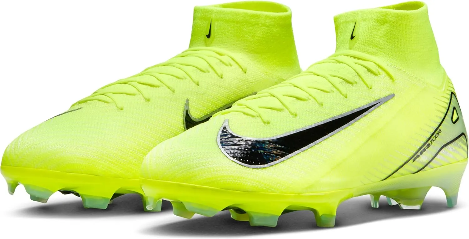 Nike Mercurial Superfly 10 Elite FG High-Top Soccer Cleats (FQ1454-700, Volt/Black)