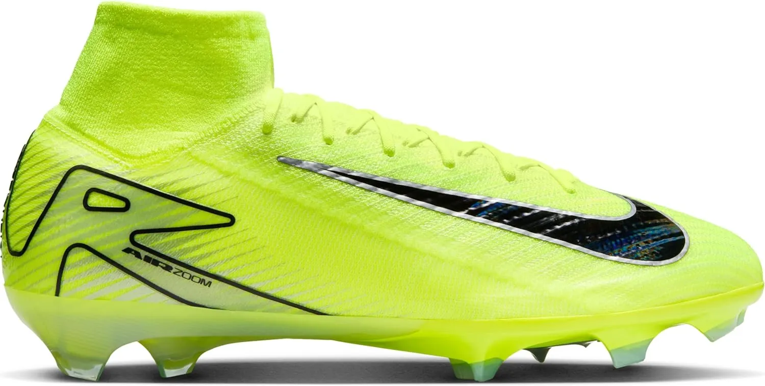 Nike Mercurial Superfly 10 Elite FG High-Top Soccer Cleats (FQ1454-700, Volt/Black)