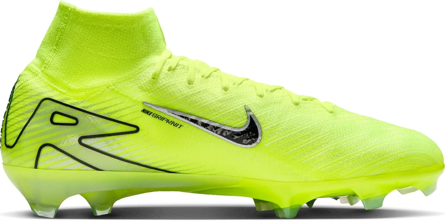 Nike Mercurial Superfly 10 Elite FG High-Top Soccer Cleats (FQ1454-700, Volt/Black)
