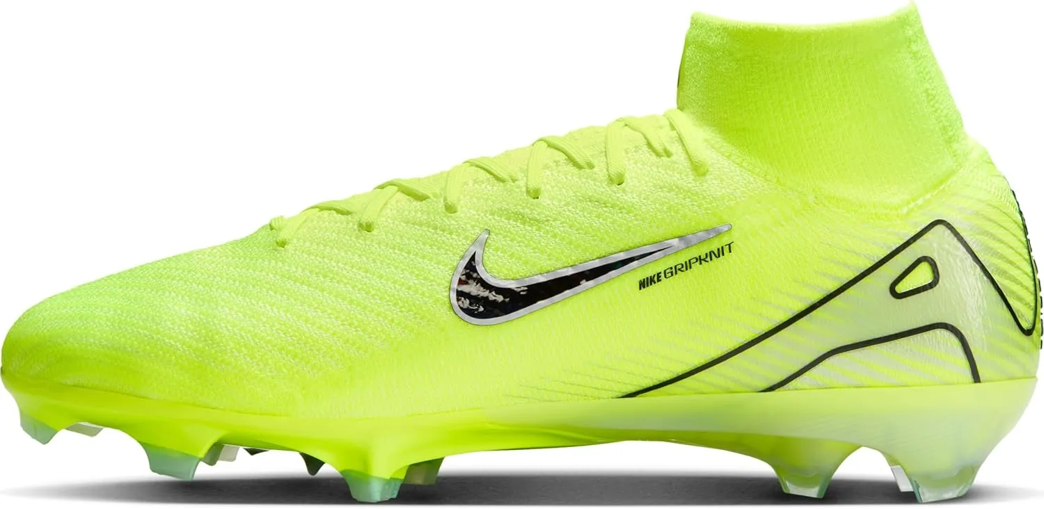 Nike Mercurial Superfly 10 Elite FG High-Top Soccer Cleats (FQ1454-700, Volt/Black)