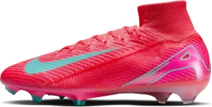 Nike Mercurial Superfly 10 Elite FG High-Top Soccer Cleats (FQ1454-800, Ember Glow/Aurora Green)