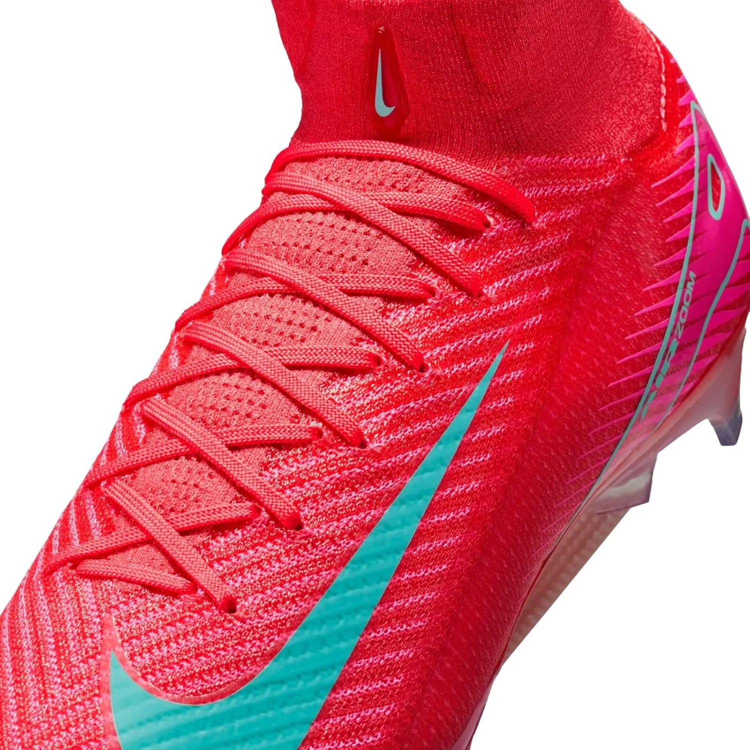 Nike Mercurial Superfly 10 Elite FG High-Top Soccer Cleats (FQ1454-800, Ember Glow/Aurora Green)