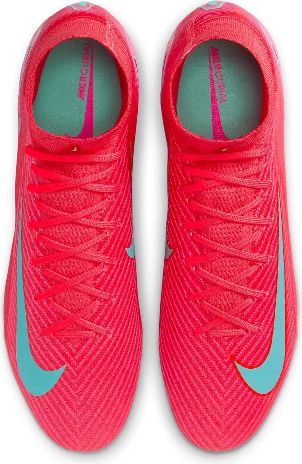 Nike Mercurial Superfly 10 Elite FG High-Top Soccer Cleats (FQ1454-800, Ember Glow/Aurora Green)