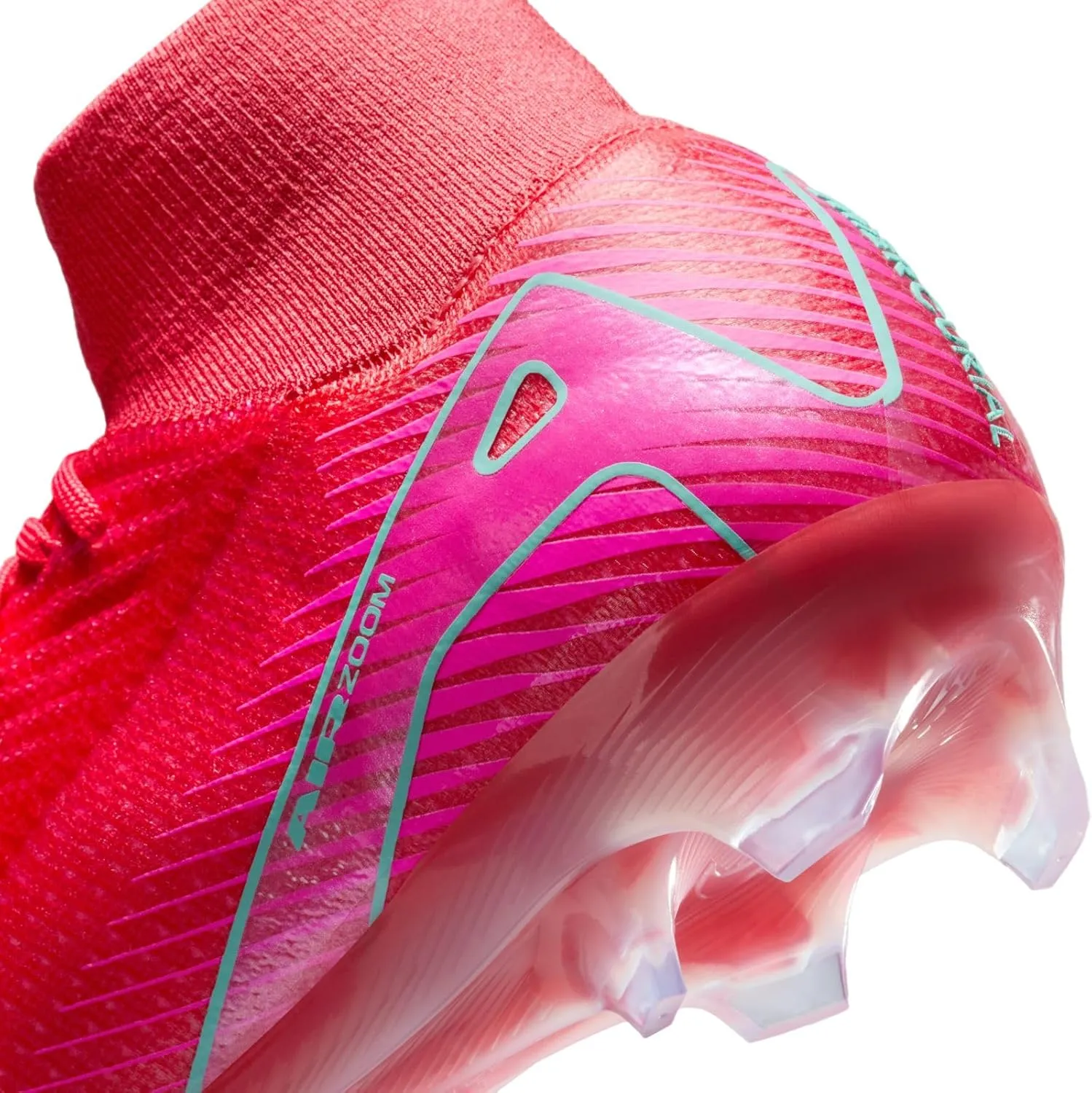 Nike Mercurial Superfly 10 Elite FG High-Top Soccer Cleats (FQ1454-800, Ember Glow/Aurora Green)