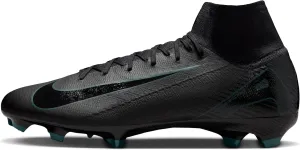 Nike Mercurial Superfly 10 Pro FG High-Top Soccer Cleats (HF9433-002, Black/Deep Jungle/Black) Size 5