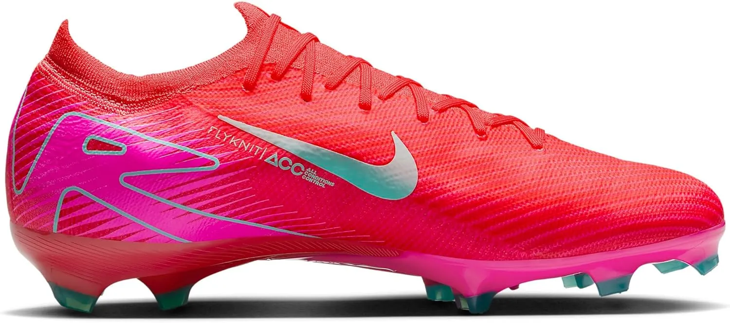 Nike Mercurial Vapor 16 Pro FG Low-Top Soccer Cleats (FQ8685-800, Ember Glow/Aurora Green)
