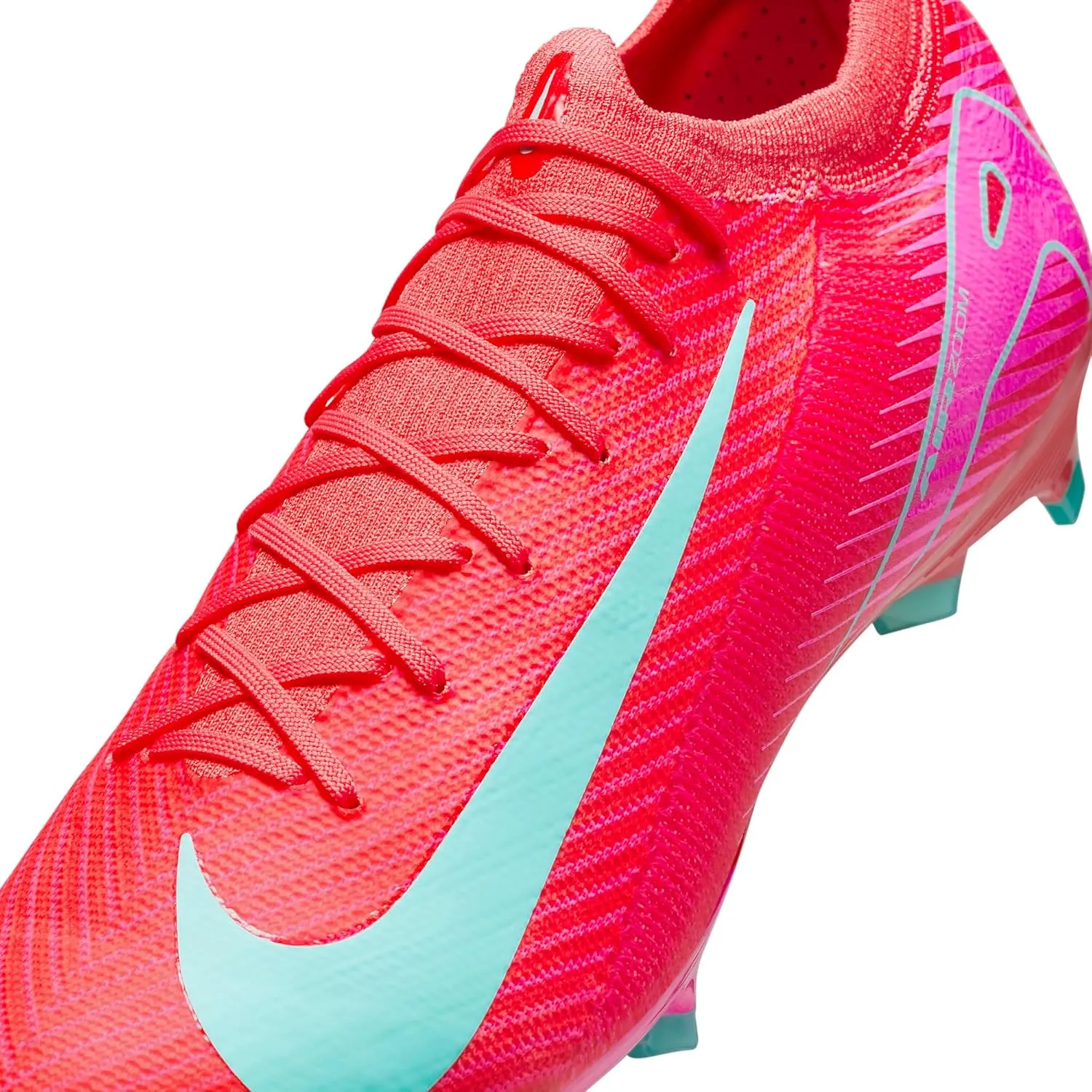 Nike Mercurial Vapor 16 Pro FG Low-Top Soccer Cleats (FQ8685-800, Ember Glow/Aurora Green)