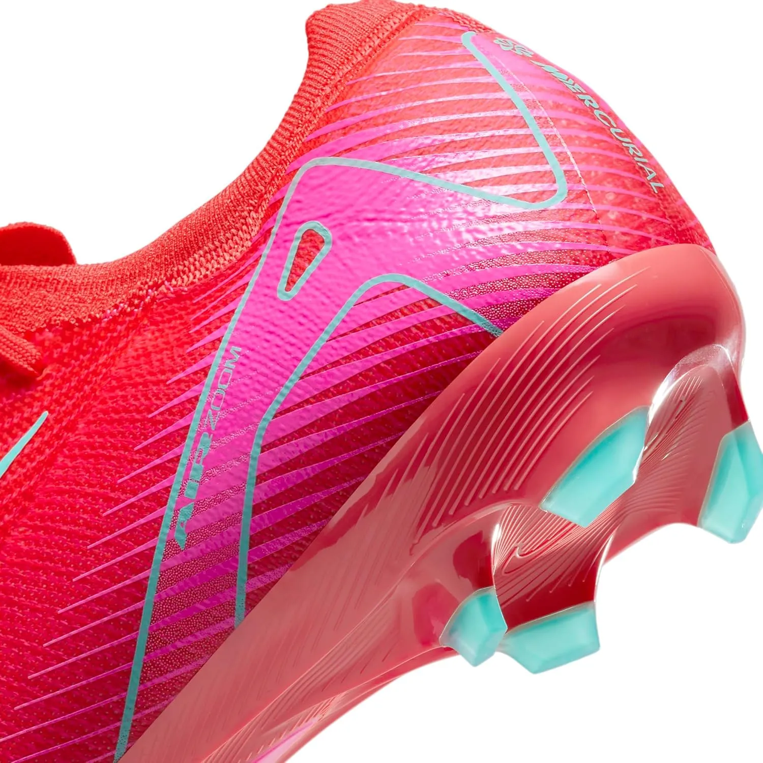 Nike Mercurial Vapor 16 Pro FG Low-Top Soccer Cleats (FQ8685-800, Ember Glow/Aurora Green)