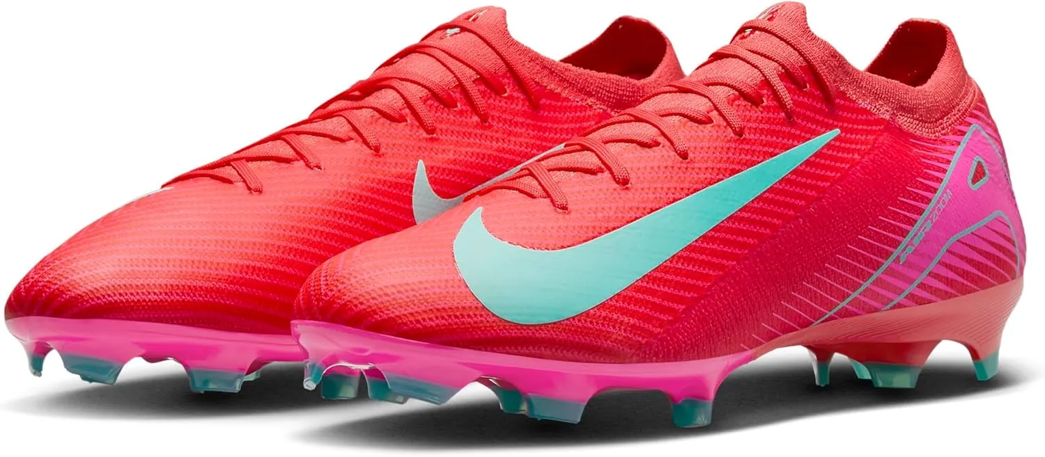 Nike Mercurial Vapor 16 Pro FG Low-Top Soccer Cleats (FQ8685-800, Ember Glow/Aurora Green)