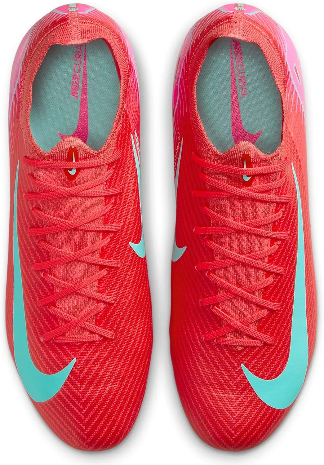 Nike Mercurial Vapor 16 Pro FG Low-Top Soccer Cleats (FQ8685-800, Ember Glow/Aurora Green)