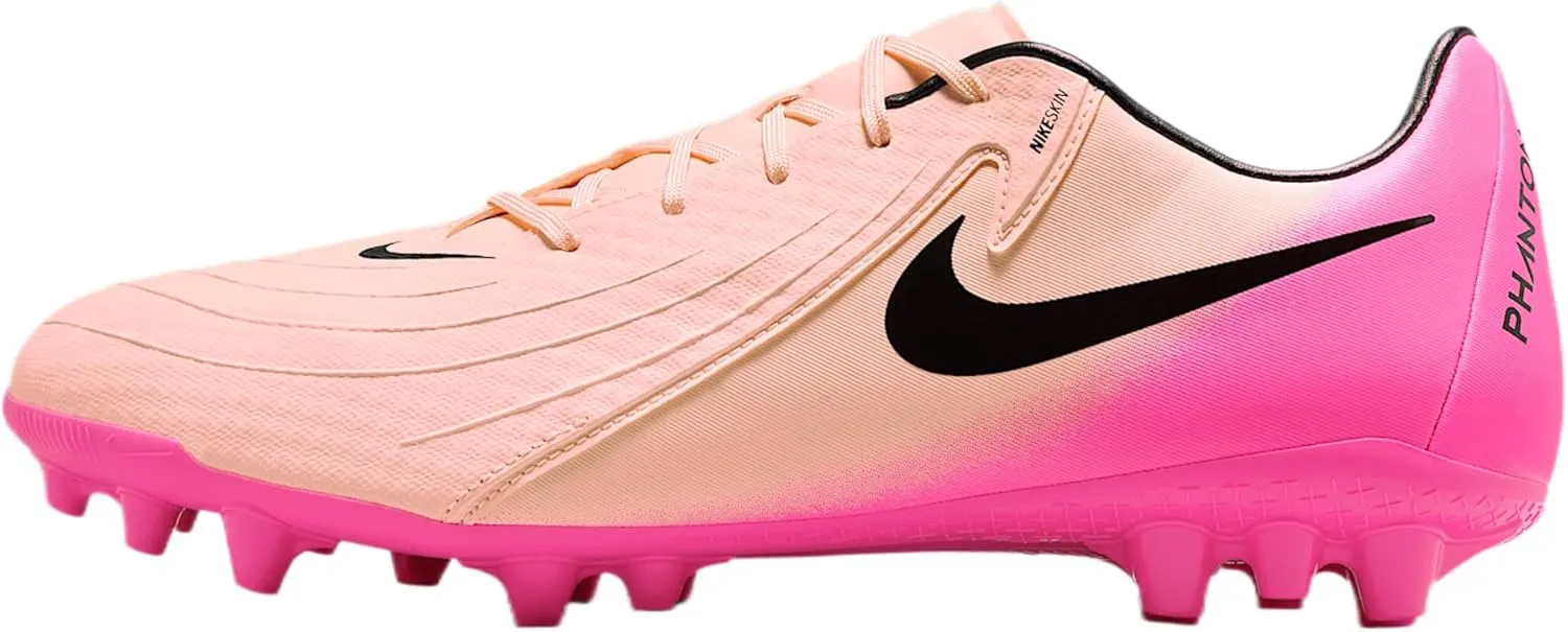 Nike Phantom GX 2 Academy AG Low-Top Soccer Cleats (FJ2552-800, Crimson Tint/Pink Blast/Black)