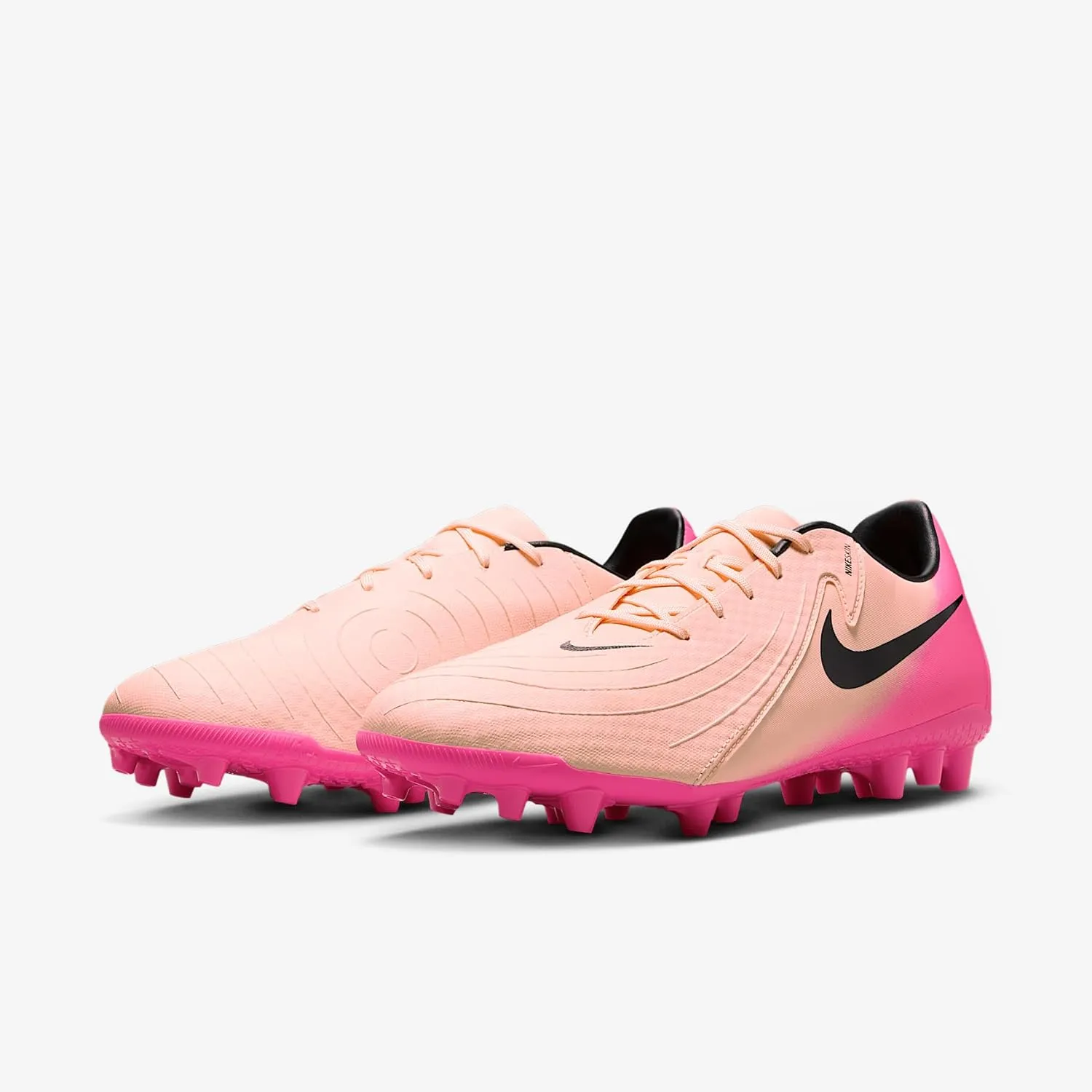 Nike Phantom GX 2 Academy AG Low-Top Soccer Cleats (FJ2552-800, Crimson Tint/Pink Blast/Black)