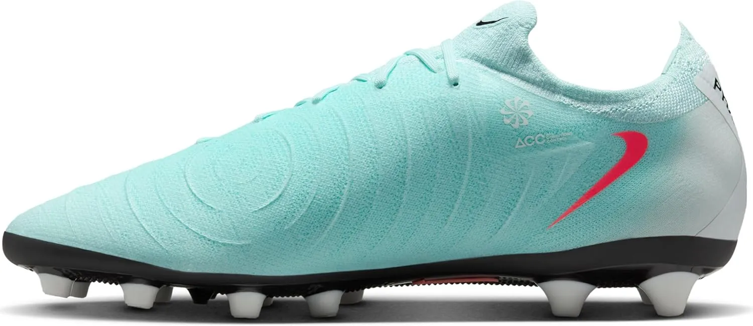 Nike Phantom GX 2 Pro AG Low-Top Soccer Cleats (FJ2582-300, Mint/Off Noir/Atomic Red)
