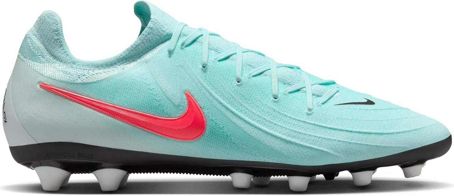 Nike Phantom GX 2 Pro AG Low-Top Soccer Cleats (FJ2582-300, Mint/Off Noir/Atomic Red)