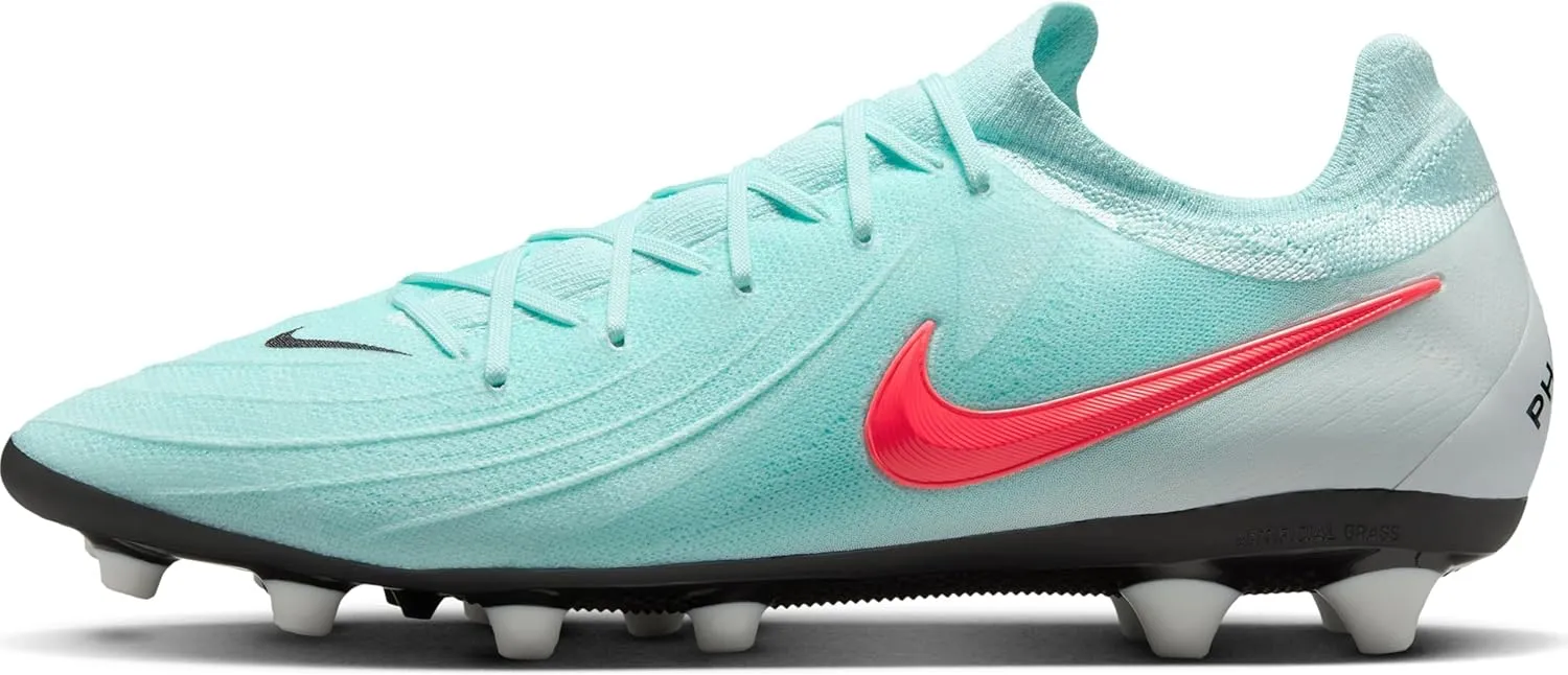 Nike Phantom GX 2 Pro AG Low-Top Soccer Cleats (FJ2582-300, Mint/Off Noir/Atomic Red)