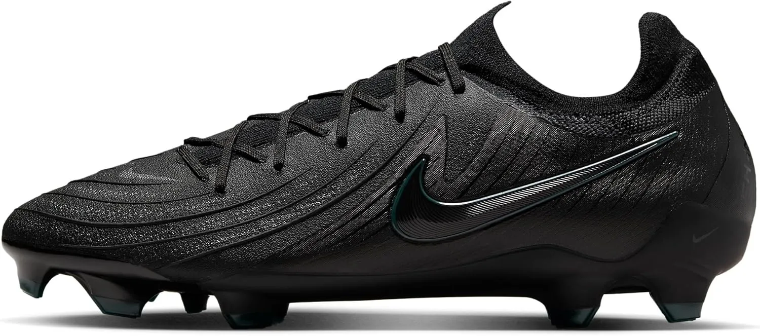 Nike Phantom GX 2 Pro FG Low-Top Soccer Cleats (FJ2563-002, Black/Deep Jungle/Black) Size 12.5