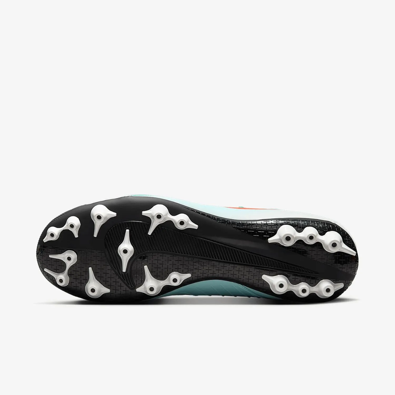 Nike Phantom Luna 2 Academy AG High-Top Soccer Cleats (FJ2585-300, Mint/Off Noir/Atomic Red)
