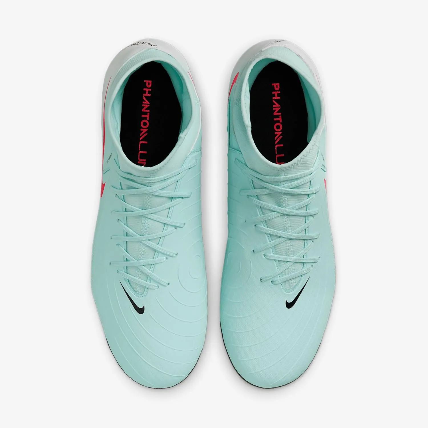 Nike Phantom Luna 2 Academy AG High-Top Soccer Cleats (FJ2585-300, Mint/Off Noir/Atomic Red)
