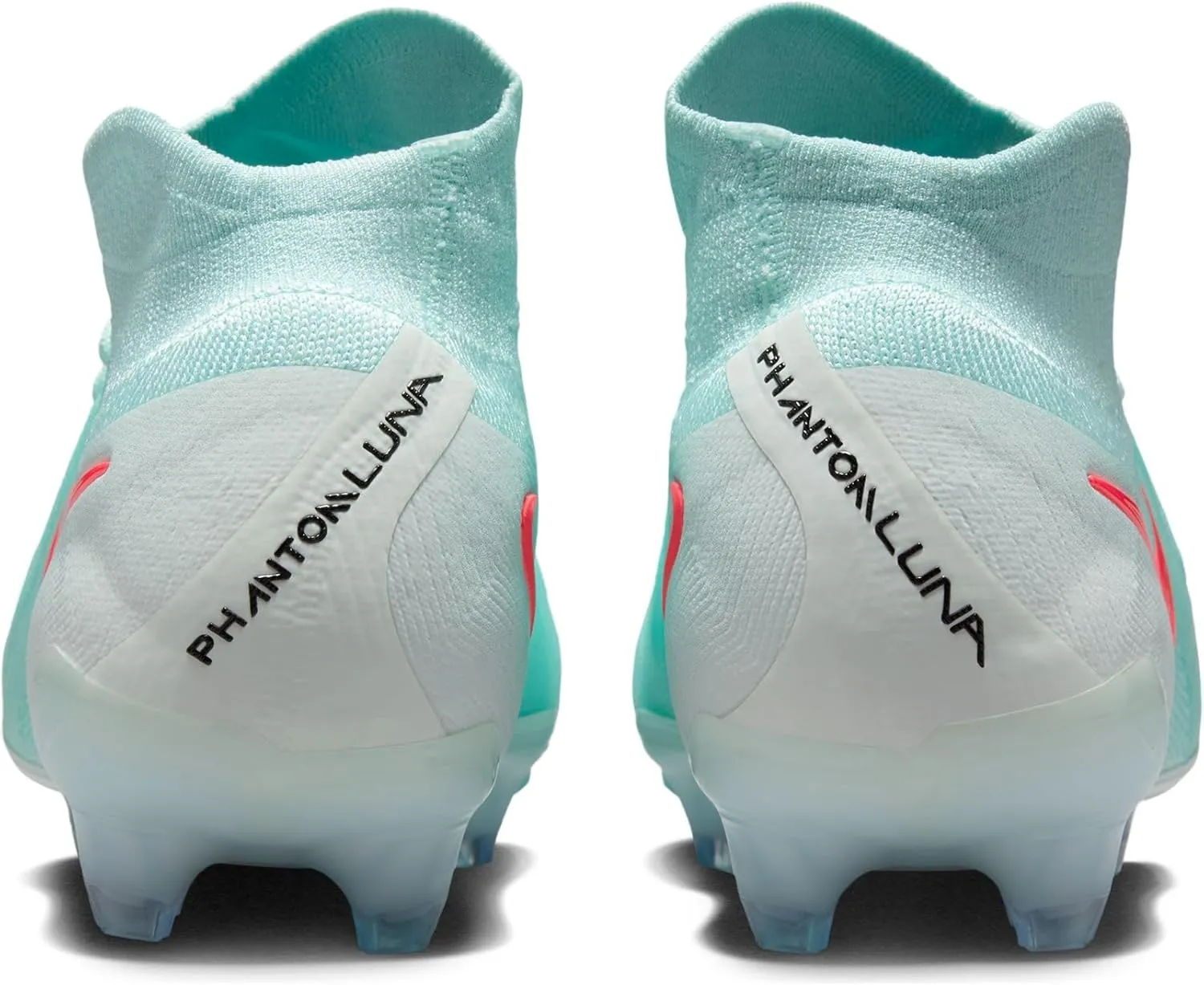 Nike Phantom Luna 2 Elite FG High-Top Soccer Cleats (FJ2572-300, Mint/Off Noir/Atomic Red)
