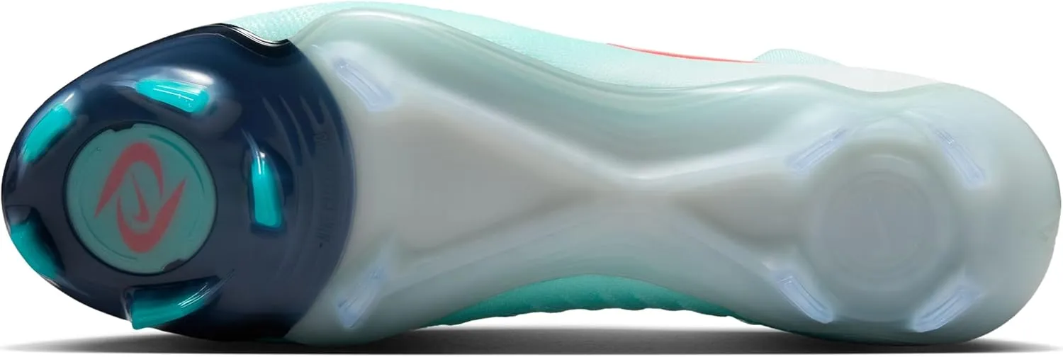 Nike Phantom Luna 2 Elite FG High-Top Soccer Cleats (FJ2572-300, Mint/Off Noir/Atomic Red)