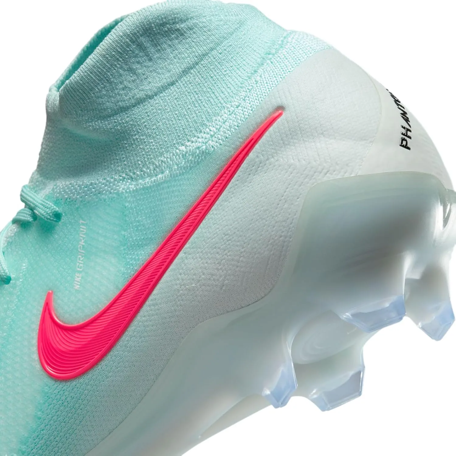 Nike Phantom Luna 2 Elite FG High-Top Soccer Cleats (FJ2572-300, Mint/Off Noir/Atomic Red)