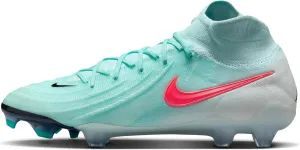 Nike Phantom Luna 2 Elite FG High-Top Soccer Cleats (FJ2572-300, Mint/Off Noir/Atomic Red)