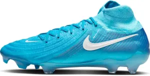 Nike Phantom Luna 2 Elite FG High-Top Soccer Cleats (FJ2572-400, Blue Fury/White) Size 9