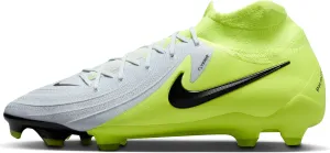 Nike Phantom Luna 2 Pro FG High-Top Soccer Cleats (FJ2575-003, Metallic Silver/Volt/Black)