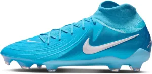 Nike Phantom Luna 2 Pro FG High-Top Soccer Cleats (FJ2575-400, Blue Fury/White) Size 9.5