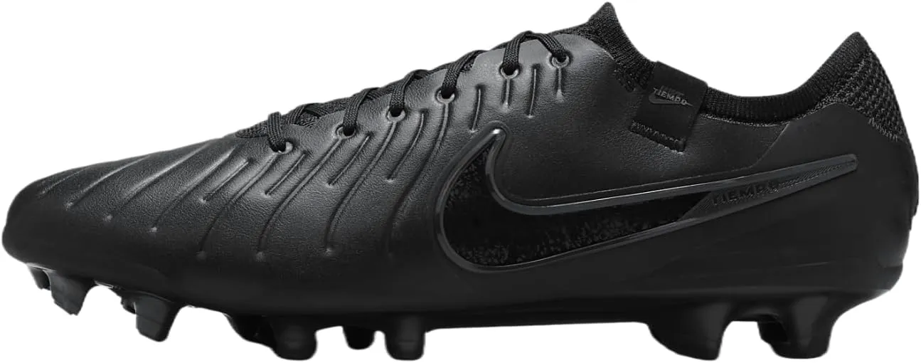 Nike Tiempo Legend 10 Elite Firm-Ground Low-Top Soccer Cleats (DV4328-002, Black/Deep Jungle/Black) Size 4.5